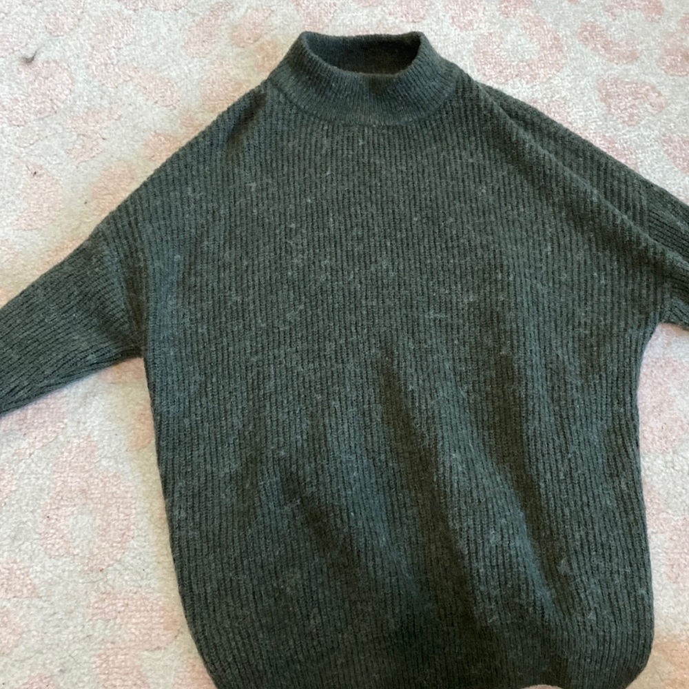 Green Mock Neck sweater